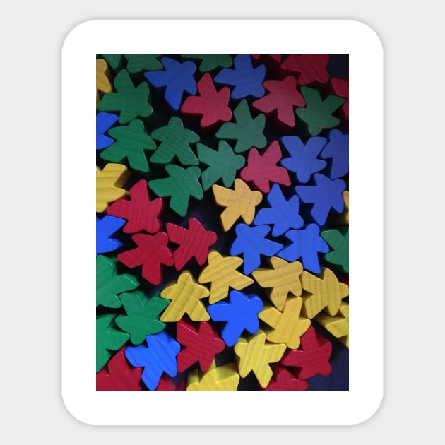 Lots of meeples Sticker by Whitespider1066